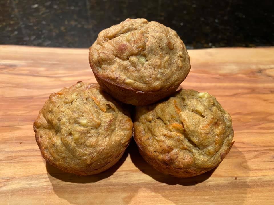 Banana Carrot Oat Muffins